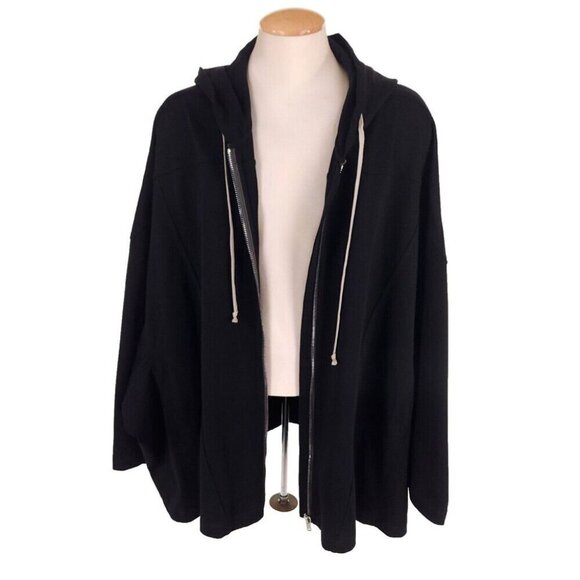 Rick Owens Black Oversized Hoodie - Picture 3 of 14